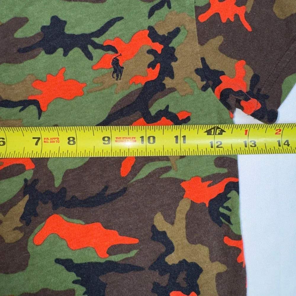 Polo Ralph Lauren Kids Orange Green Camo Short Sleeve T-Shirt 3T RN41381